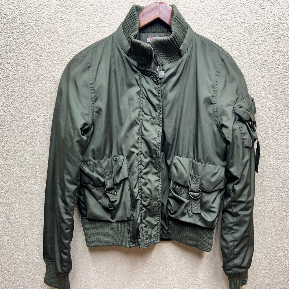 Green Bomber Jacket Size Small